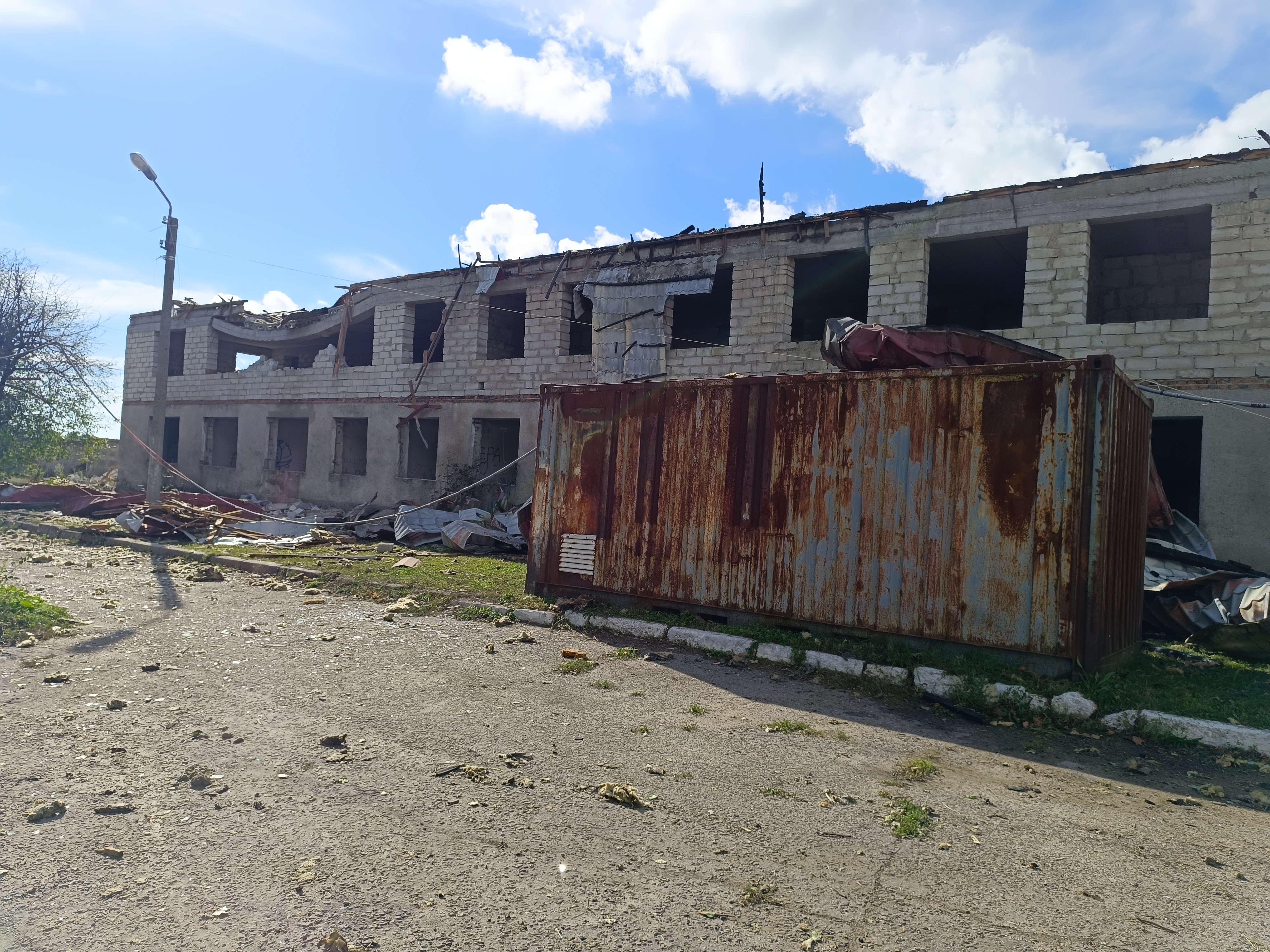 Damage to the hospital